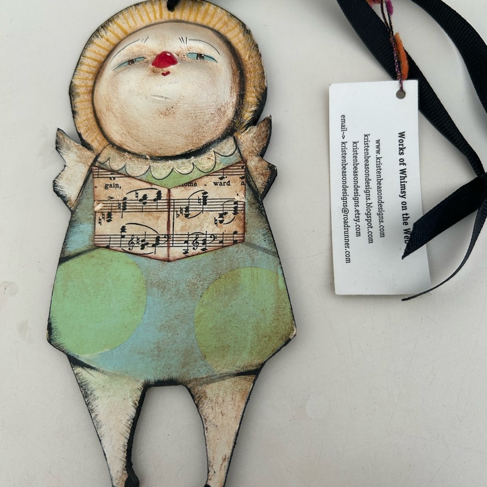 Original art singing angel from Kristen Beason Designs